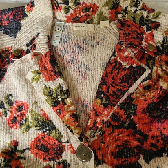 Anthropologie size M Knit blazer style sweater. Like new - Picture 5 of 6